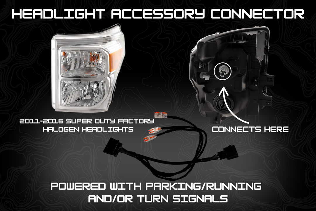 2011 - 2016 Ford Super Duty Plug & Play Headlight Accessory Connector