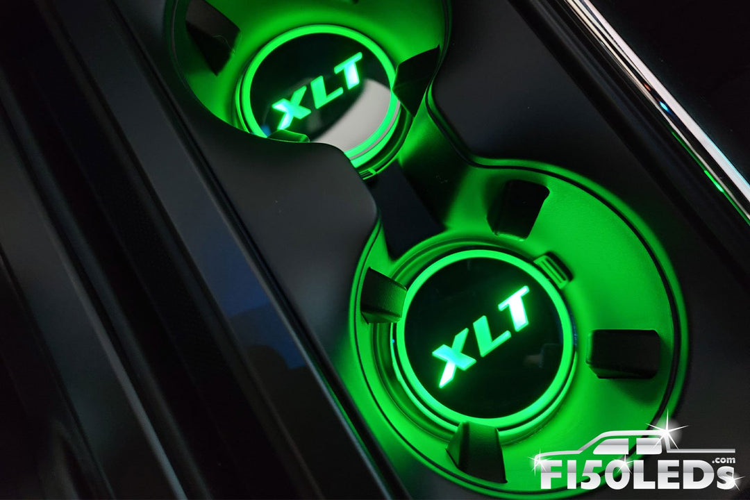 2024 - 2025 F150 LED RGB Cup Holder Coaster Light Kit