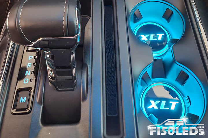 2024 - 2025 F150 LED RGB Cup Holder Coaster Light Kit