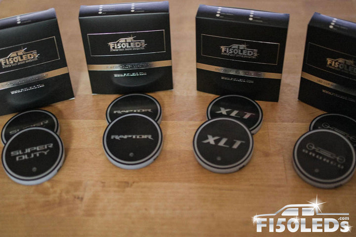 2024 - 2025 F150 LED RGB Cup Holder Coaster Light Kit