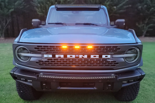 2021 - 2024 Ford Bronco Raptor Style Extreme Amber LED Grill Kit