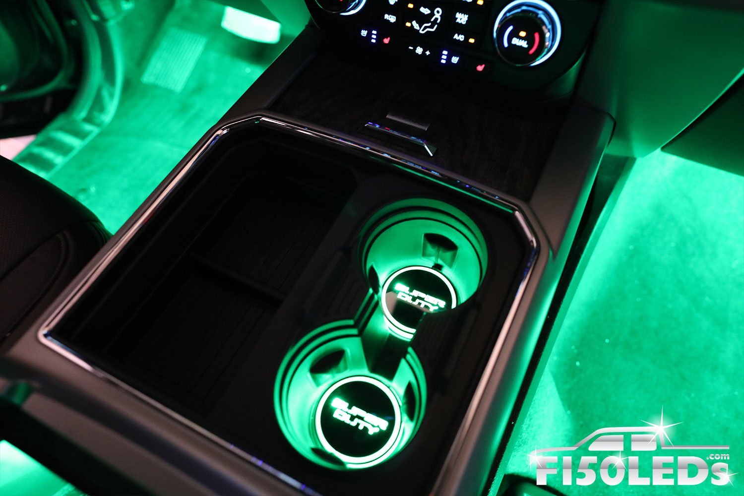 2023 - 2026 F250 Super Duty LED Cup Holder Coaster Kit – F150LEDs.com