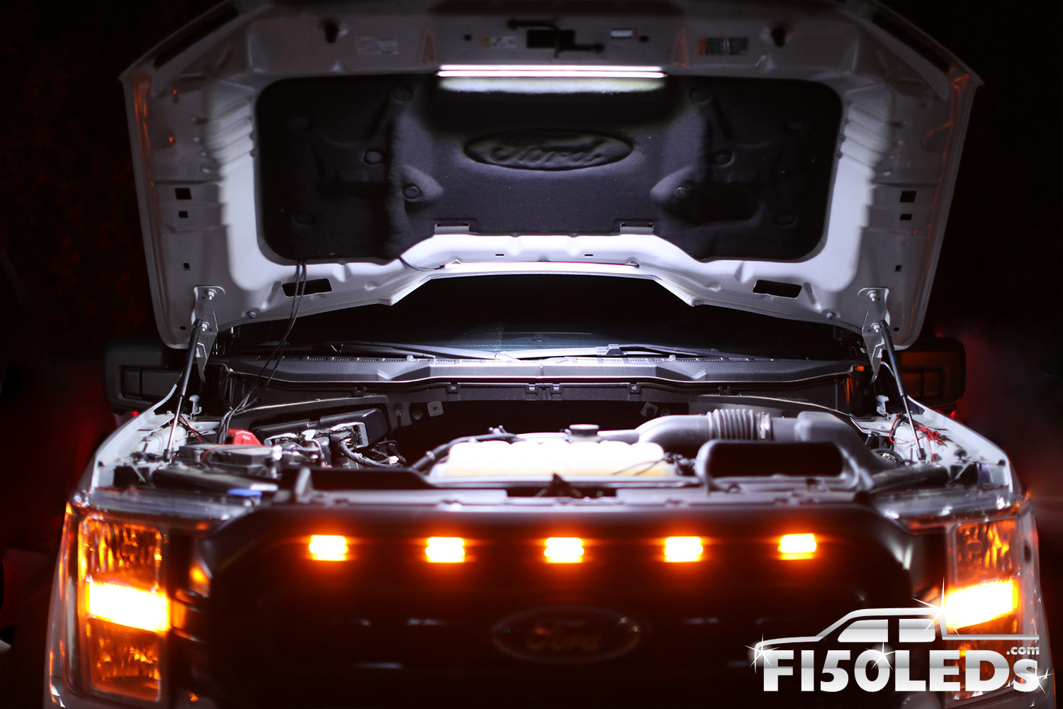 Led Engine 2024 - 2026 F150 LED Automatic Engine Bay Hood Light Kit – F150LEDs.com