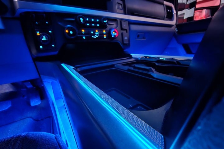 2023 - 2024 F250 Super Duty Interior Console Accent Lighting