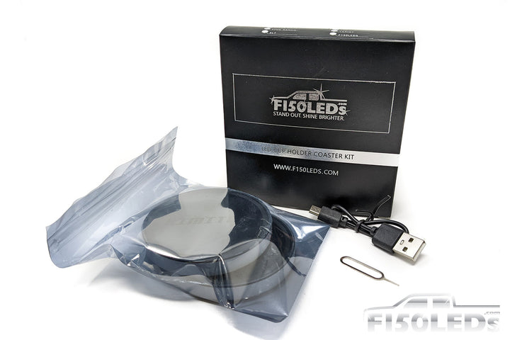 2021 - 2024 F150 Raptor LED Cup Holder Coaster Kit