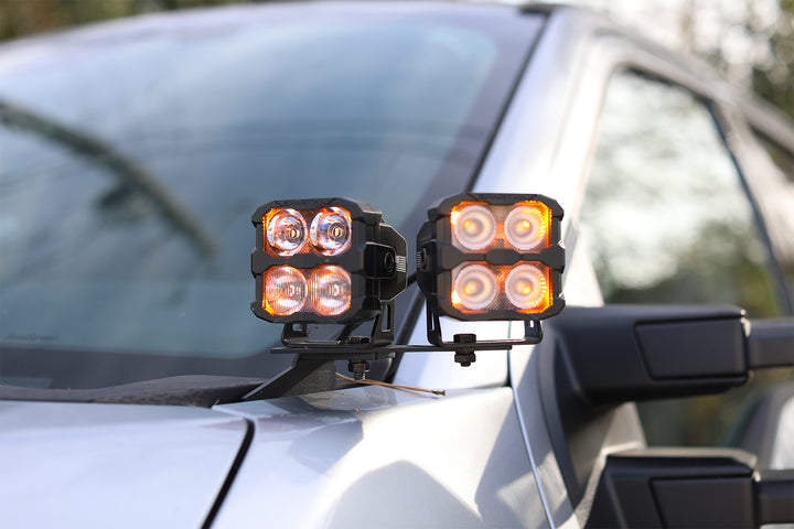 2023 - 2026 F250 SUPER DUTY CREE LED Hood Mounted MKII Spartan Kit