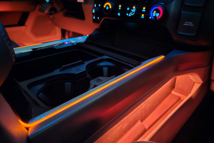 2023 - 2024 F250 Super Duty Interior Console Accent Lighting
