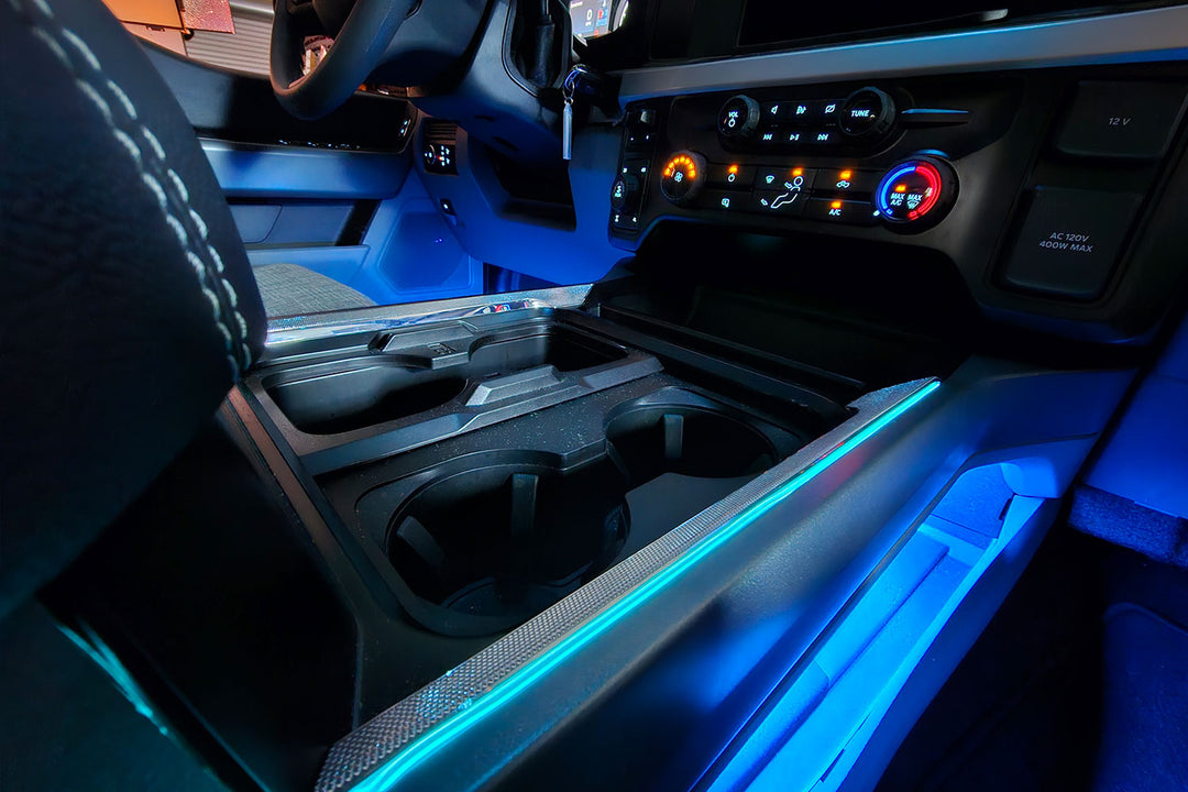 2023 - 2024 F250 Super Duty Interior Console Accent Lighting