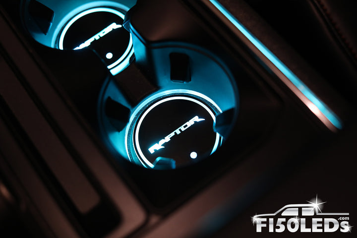 2021 - 2024 F150 Raptor LED Cup Holder Coaster Kit