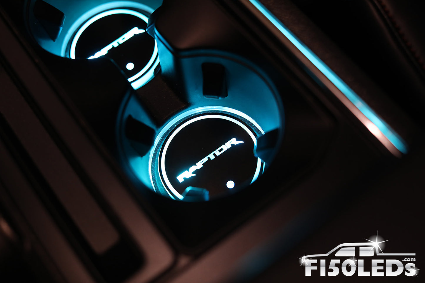 2021 2023 F150 Raptor LED Cup Holder Coaster Kit