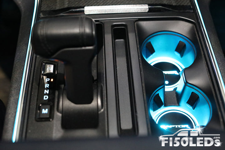 2021 - 2024 F150 Raptor LED Cup Holder Coaster Kit