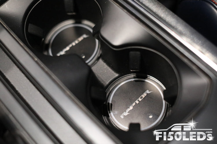 2021 2023 F150 Raptor LED Cup Holder Coaster Kit