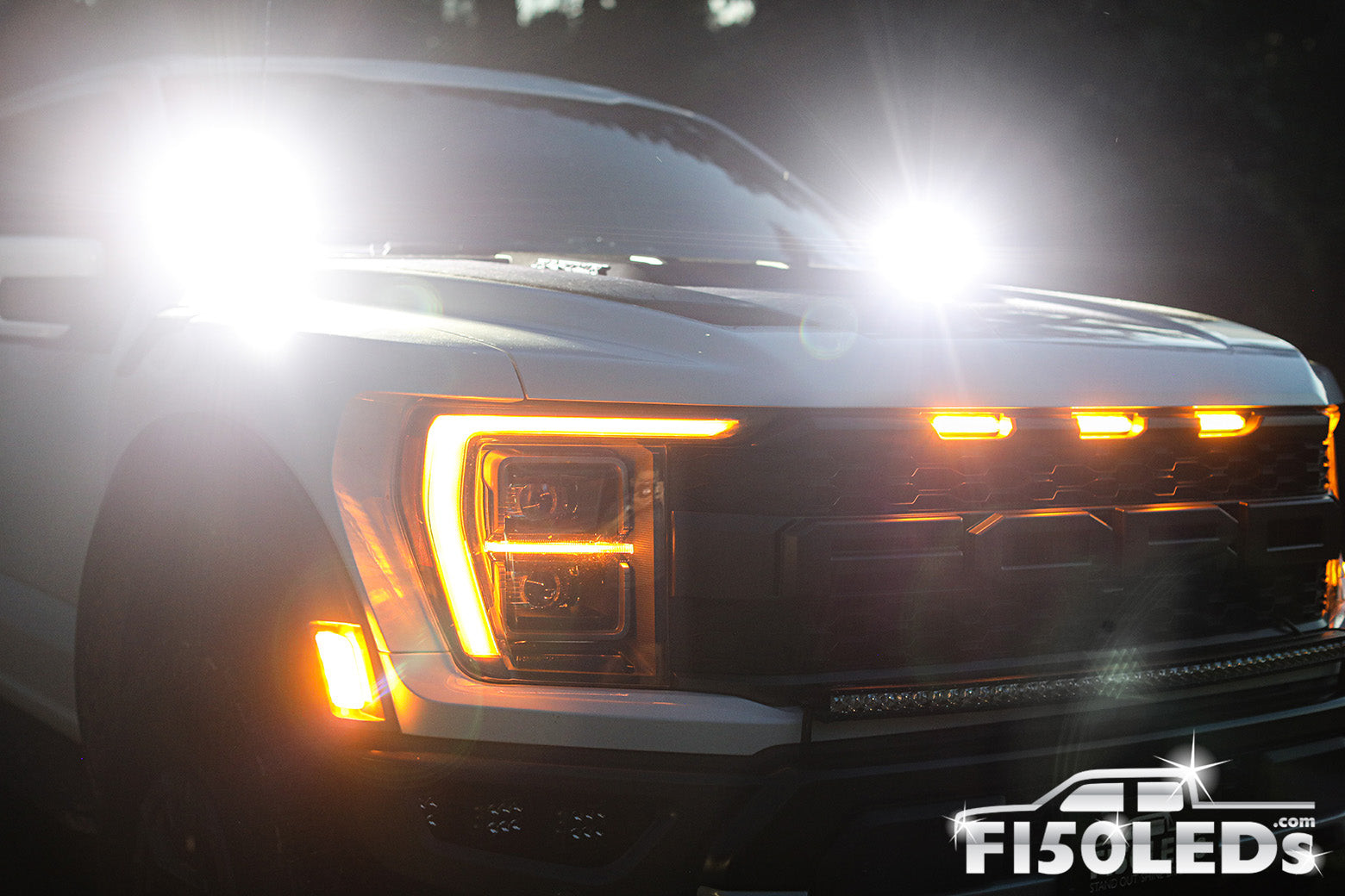 2021 - 2023 F150 GEN3 Raptor CREE LED Hood Mounted Spartan Kit ...