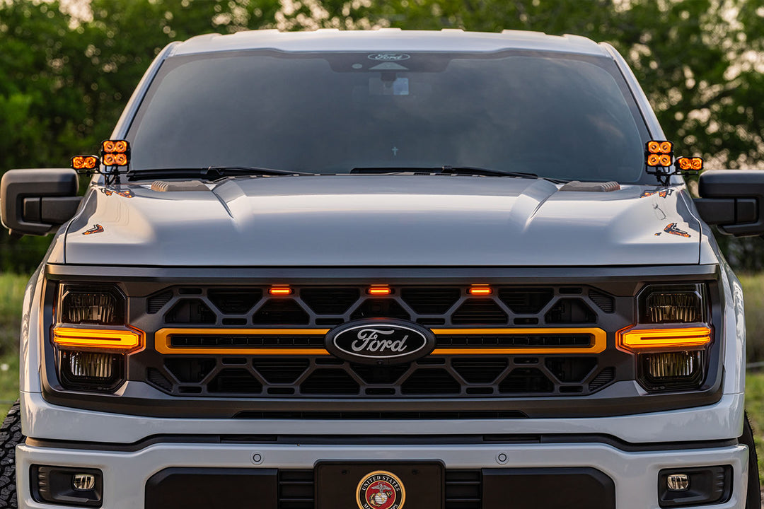 2024 - 2026 F150 CREE LED Hood Mounted MKII Spartan Kit