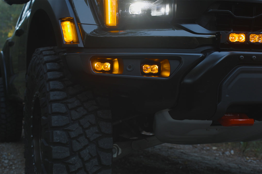 2021 - 2026 Ford F150 Raptor MKII Spartan Series Cree LED Factory Bezel Fog Light Kit
