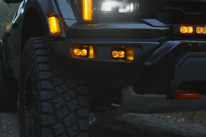 2021 - 2026 Ford F150 Raptor MKII Spartan Series Cree LED Factory Bezel Fog Light Kit