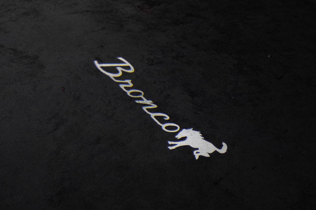 2021 - 2026 BRONCO LED MIRROR LOGO PUDDLE LIGHTS - F150LEDs.com