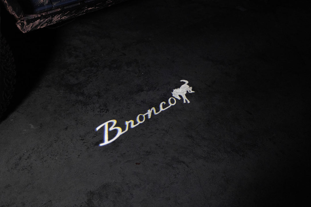 2021 - 2026 BRONCO LED MIRROR LOGO PUDDLE LIGHTS - F150LEDs.com
