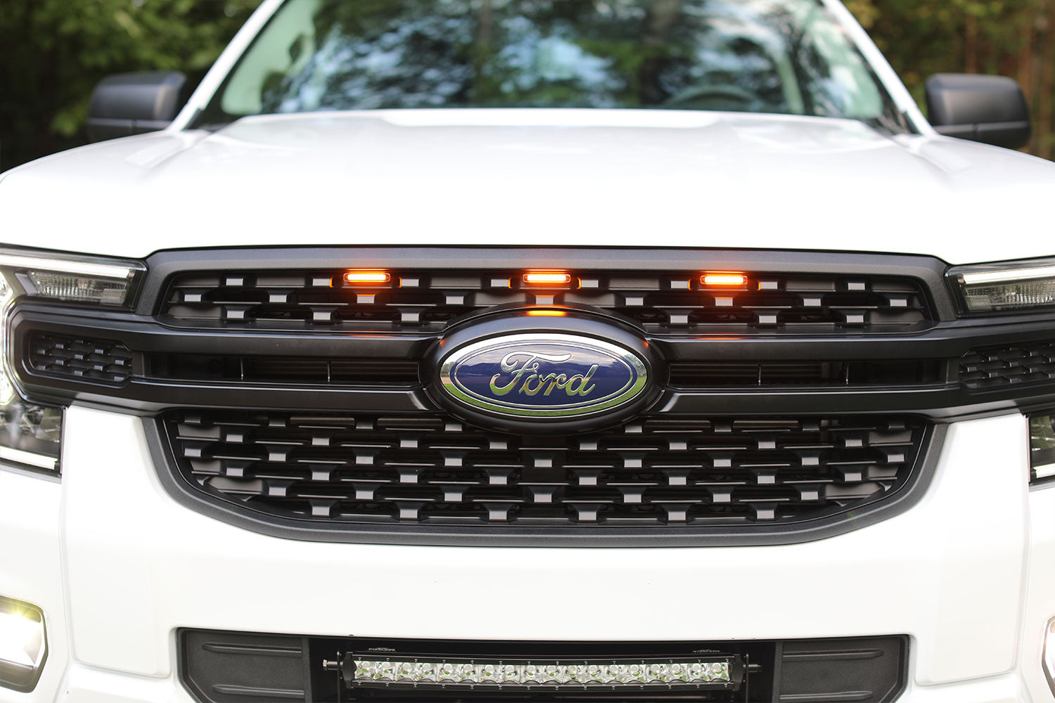 2024 Ford Ranger Raptor Style Extreme Amber LED grill Kit – F150LEDs.com