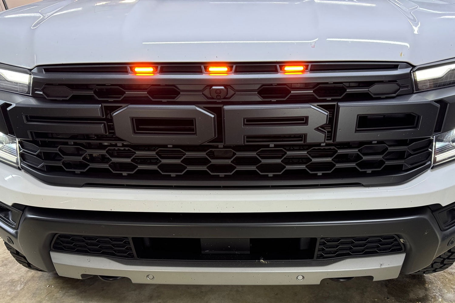 2024 Ford Ranger Raptor Style Extreme Amber LED grill Kit – F150LEDs.com