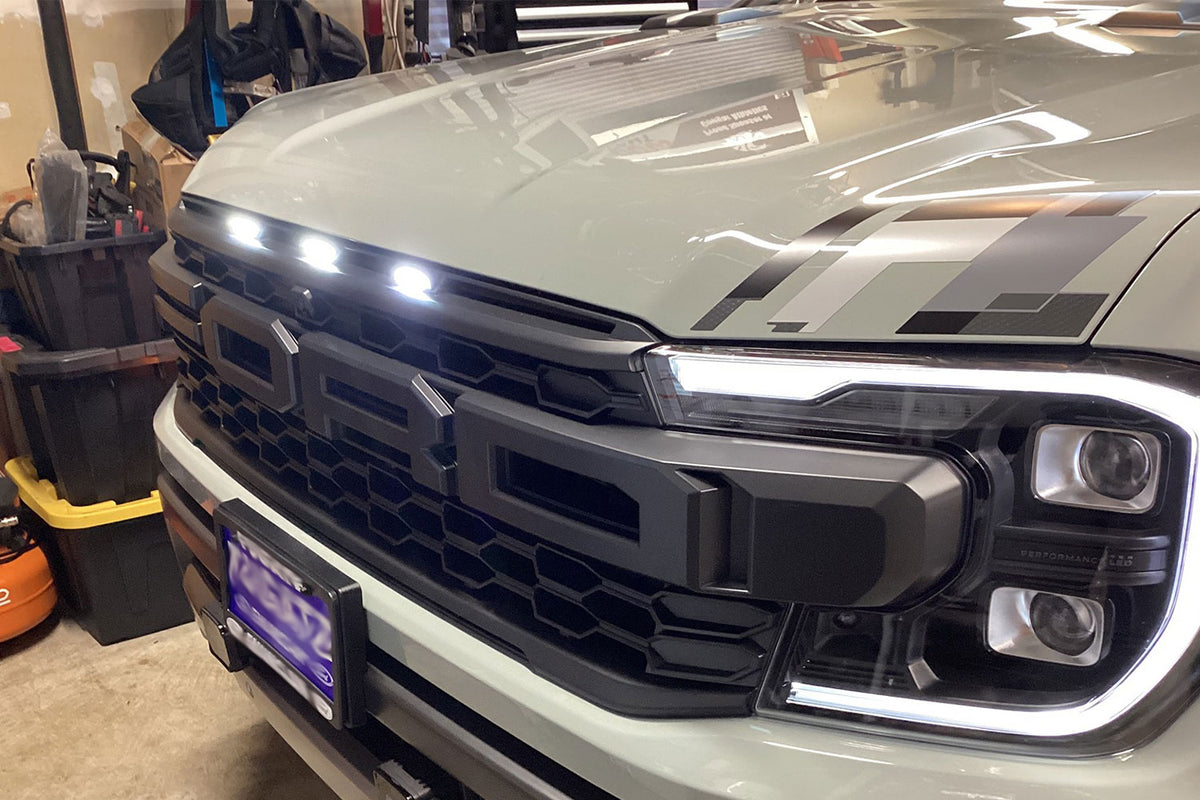 Led Grille Ranger 2024 Ford Ranger Raptor Style Extreme Amber LED grill Kit – F150LEDs.com