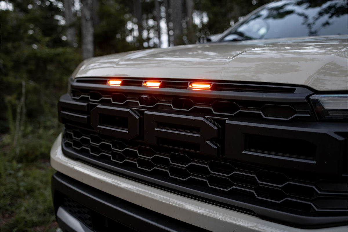 Led Grille Ranger 2024+ Ford Ranger Raptor Style Extreme Amber LED grill Kit – F150LEDs.com