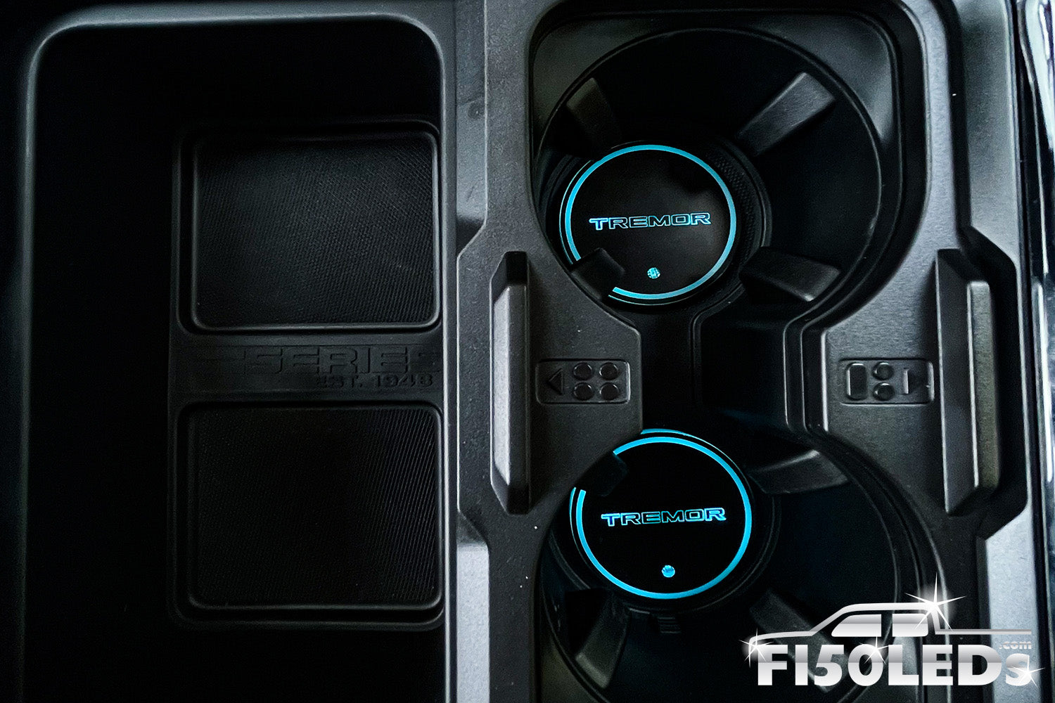 2023 - 2026 F250 Super Duty LED Cup Holder Coaster Kit – F150LEDs.com