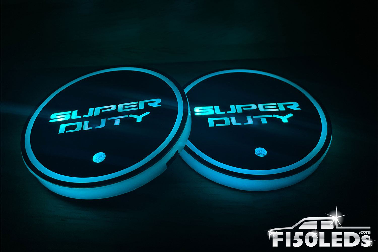 2023 - 2026 F250 Super Duty LED Cup Holder Coaster Kit – F150LEDs.com