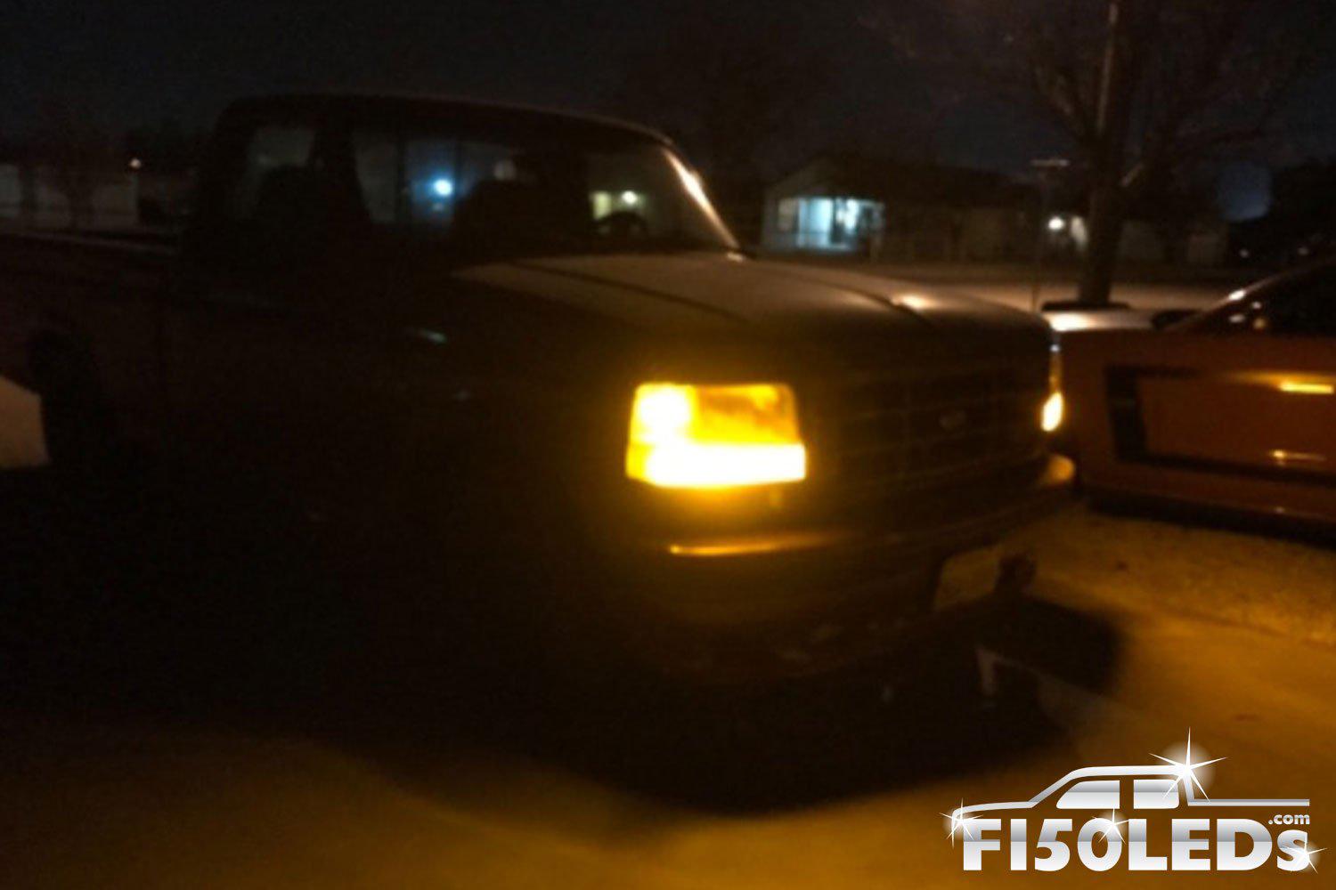 1992 - 1996 CREE LED FRONT TURN SIGNAL BLINKER KIT-1992 - 1997 F150 LEDS-F150LEDs.com