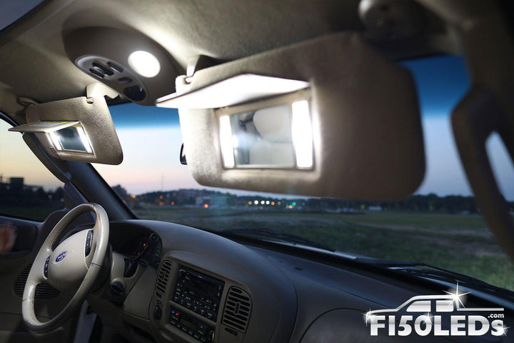 1997- 03 F150 Front Interior Vanity Mirror LED Light Kit-1998-2003 F150 LEDS-F150LEDs.com