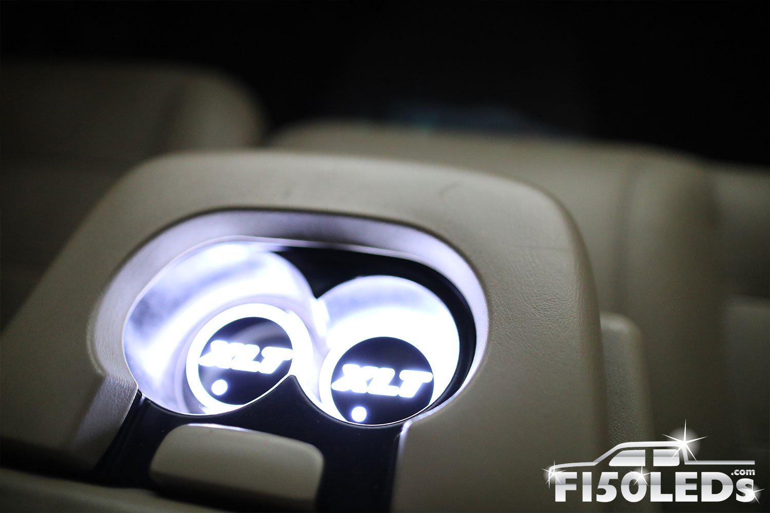 1997-03 F150 LED Cup Holder Coaster Kit-1998-2003 F150 LEDS-F150LEDs.com