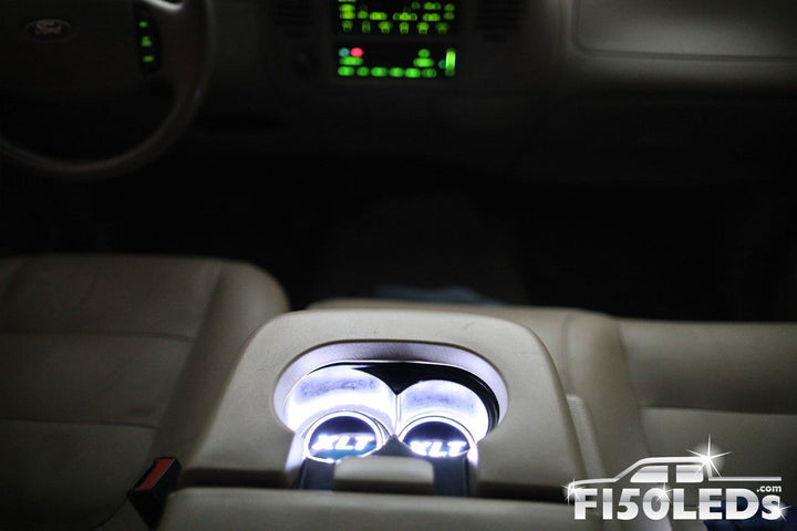 1997-03 F150 LED Cup Holder Coaster Kit-1998-2003 F150 LEDS-F150LEDs.com