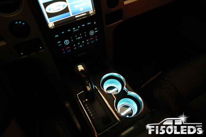 2009-14 F150 LED Cup Holder Coaster Kit-2009-14 F150 LEDS-F150LEDs.com