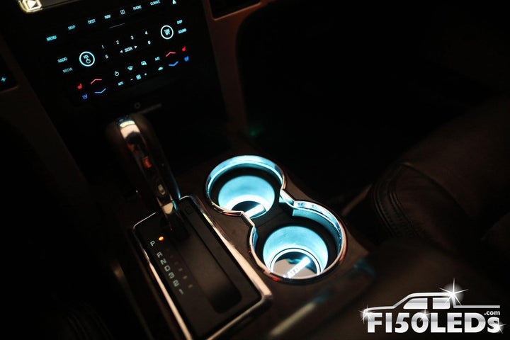 2009-14 F150 LED Cup Holder Coaster Kit-2009-14 F150 LEDS-F150LEDs.com