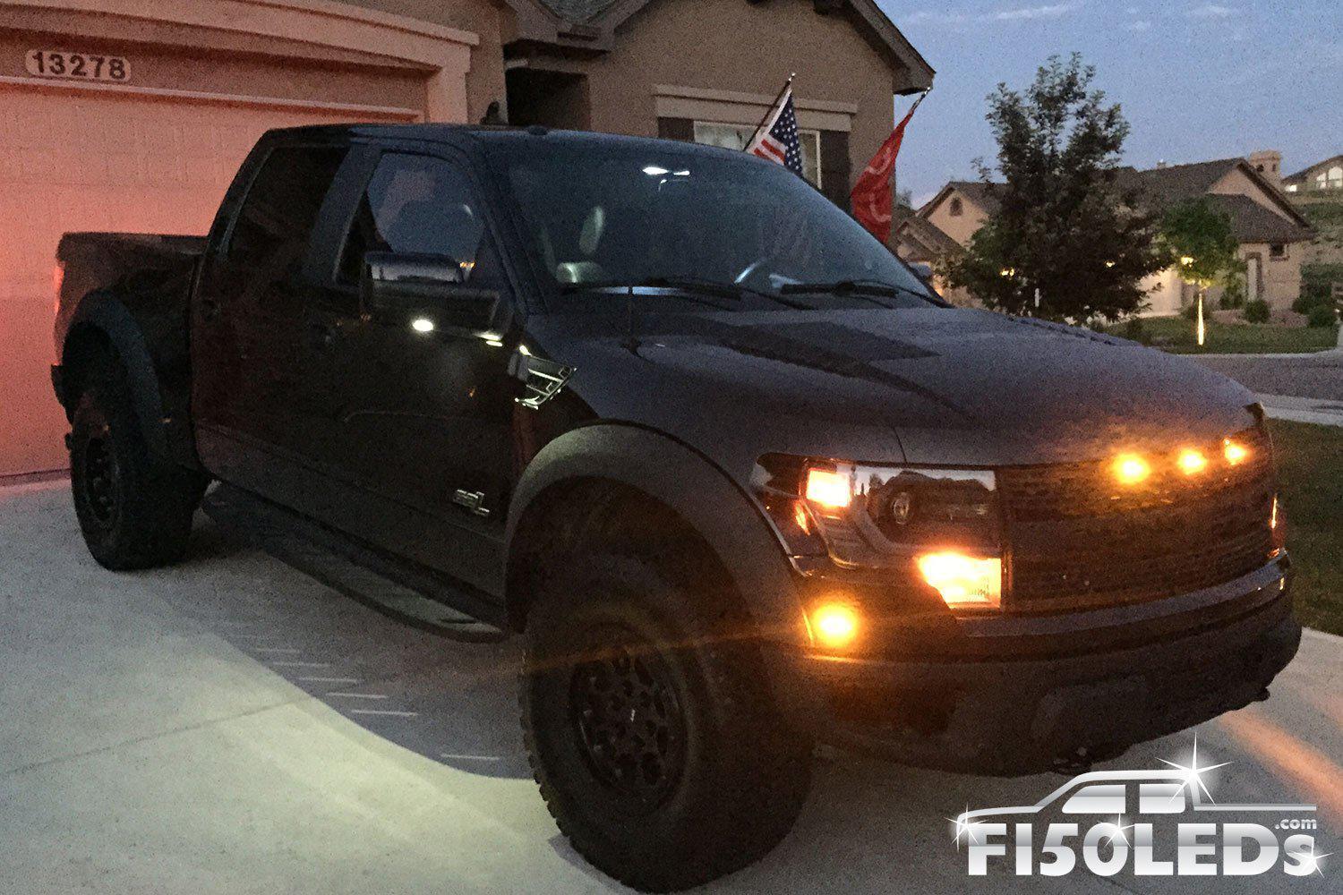 2010-14 F150 RAPTOR CREE LED FRONT TURN SIGNAL KIT-2010-14 F150 RAPTOR LEDS-F150LEDs.com