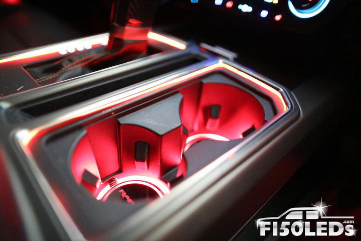 2010-14 F150 Raptor LED Cup Holder Coaster Kit-2010-14 F150 RAPTOR LEDS-F150LEDs.com