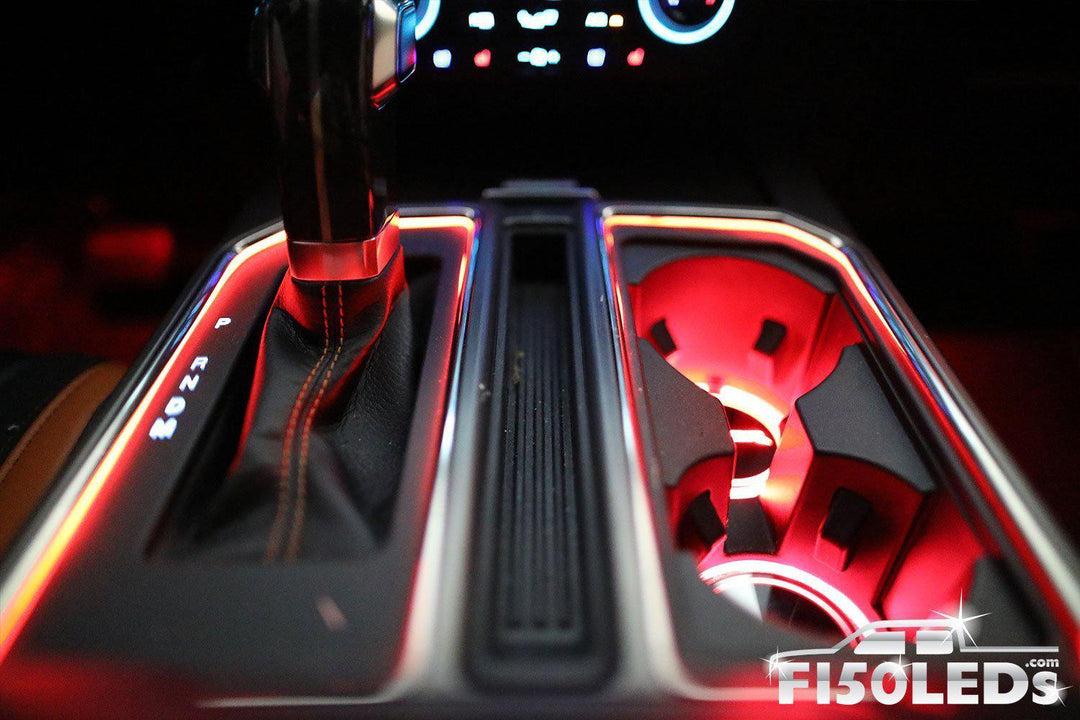 2010-14 F150 Raptor LED Cup Holder Coaster Kit-2010-14 F150 RAPTOR LEDS-F150LEDs.com