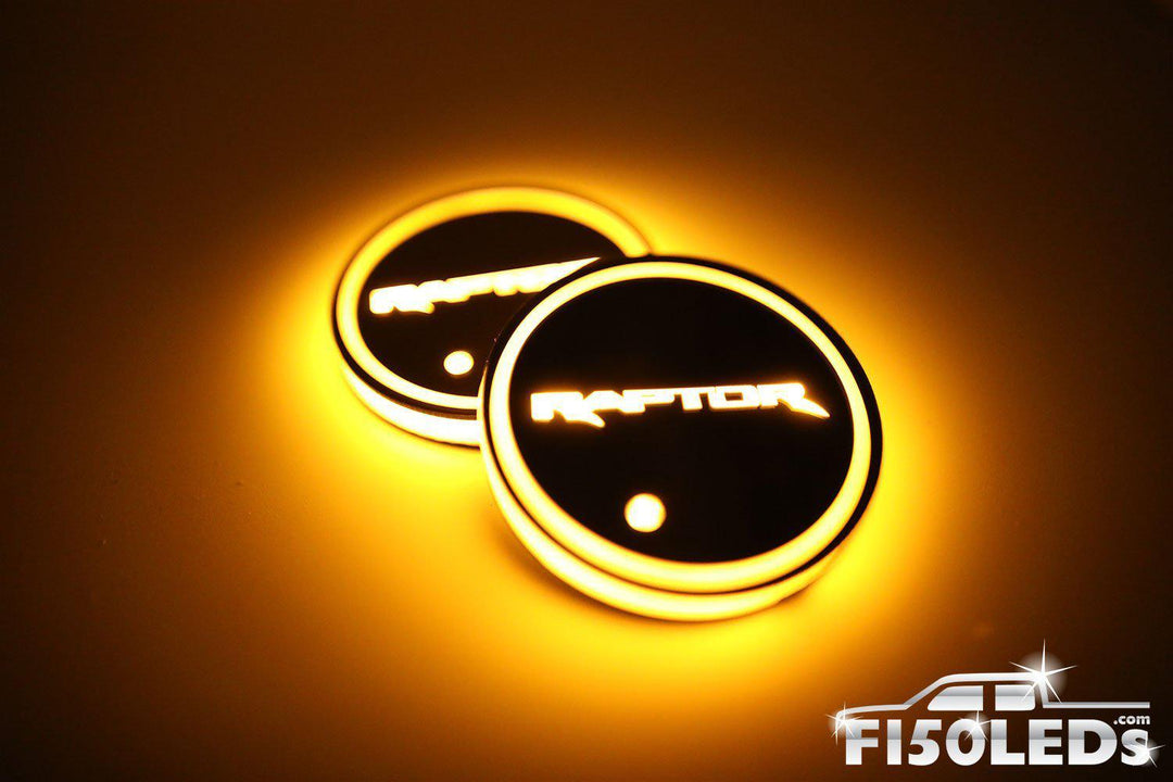 2010-14 F150 Raptor LED Cup Holder Coaster Kit-2010-14 F150 RAPTOR LEDS-F150LEDs.com