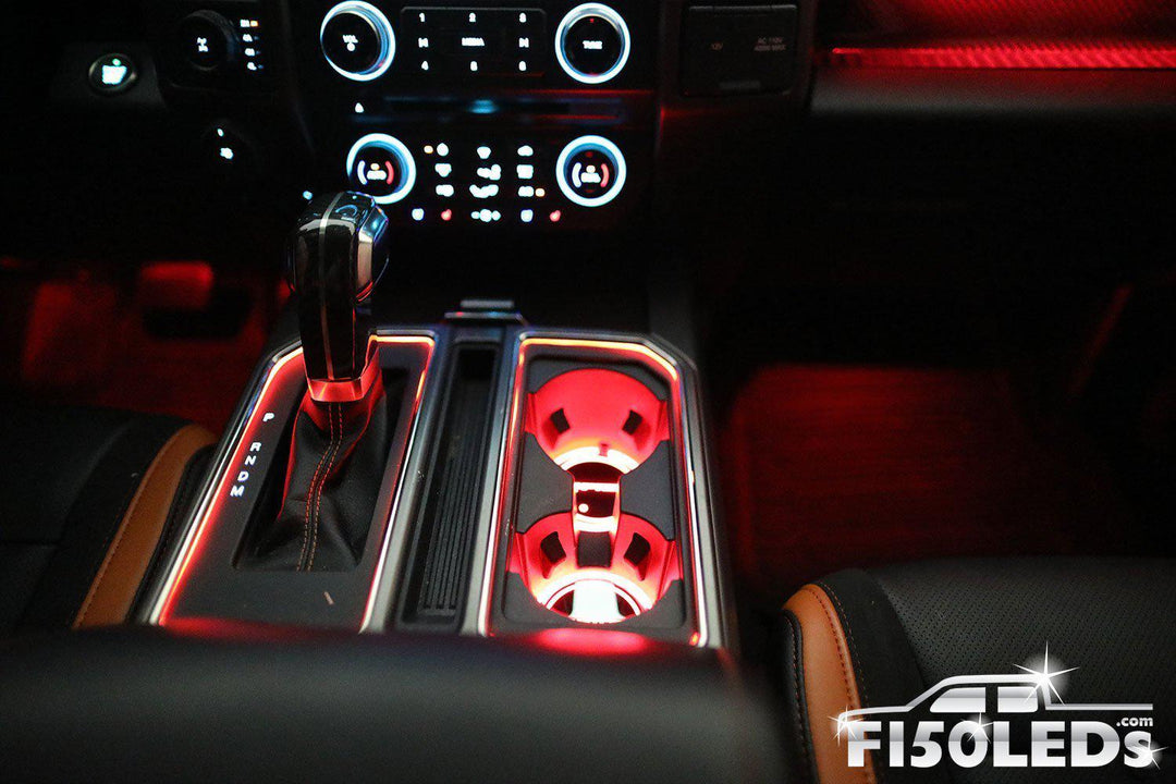 2010-14 F150 Raptor LED Cup Holder Coaster Kit-2010-14 F150 RAPTOR LEDS-F150LEDs.com