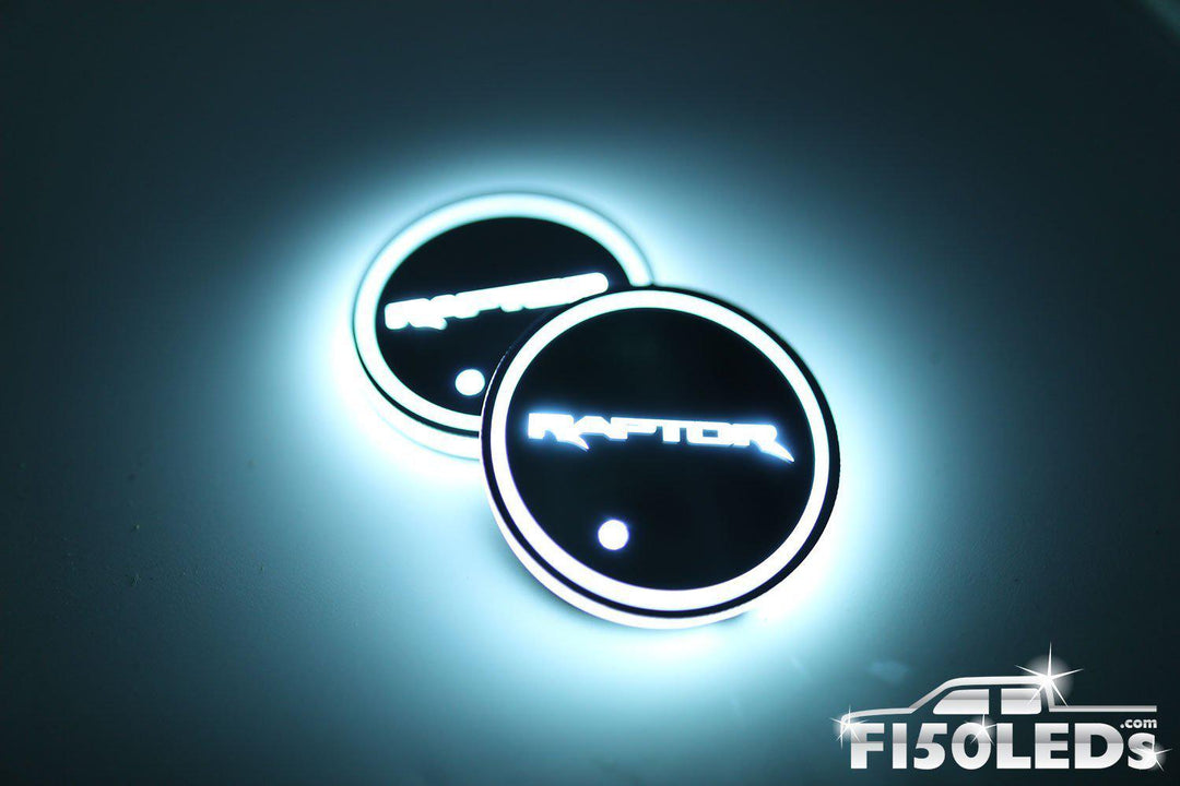 2010-14 F150 Raptor LED Cup Holder Coaster Kit-2010-14 F150 RAPTOR LEDS-F150LEDs.com