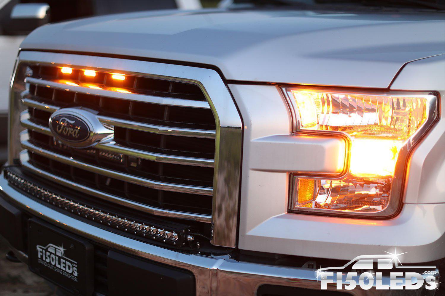 2015 - 2020 F150 CREE FRONT RUNNING & BLINKER LIGHTS-2015-18 F150 LEDS-F150LEDs.com