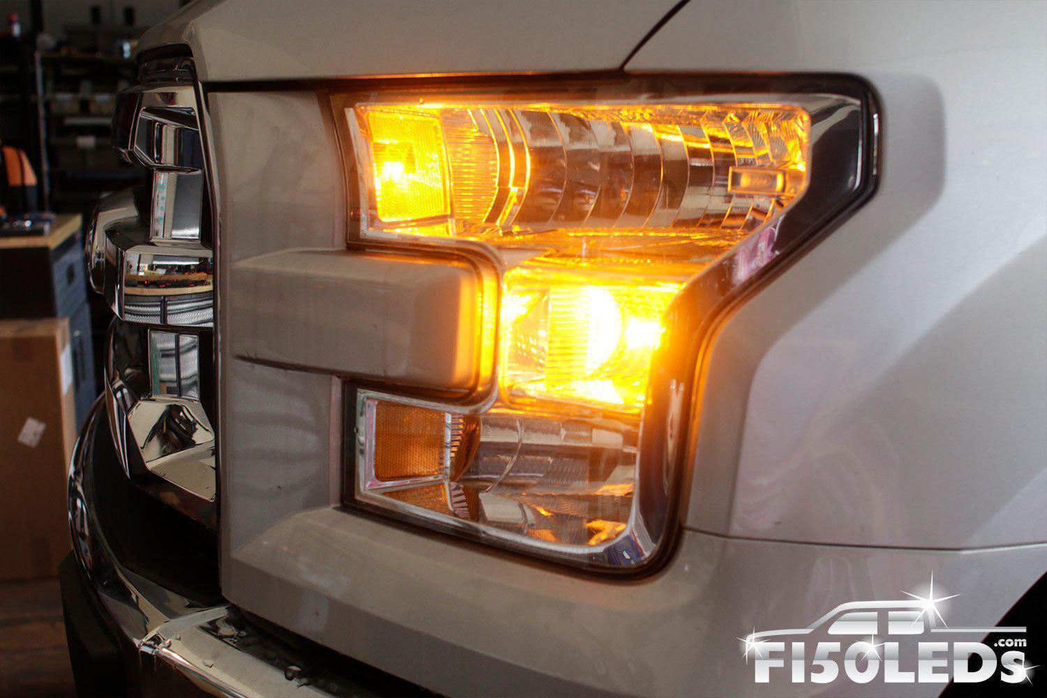 Smoked LED Rückleuchten Hinten Gelbe Blinke Für Ford F-150 2015