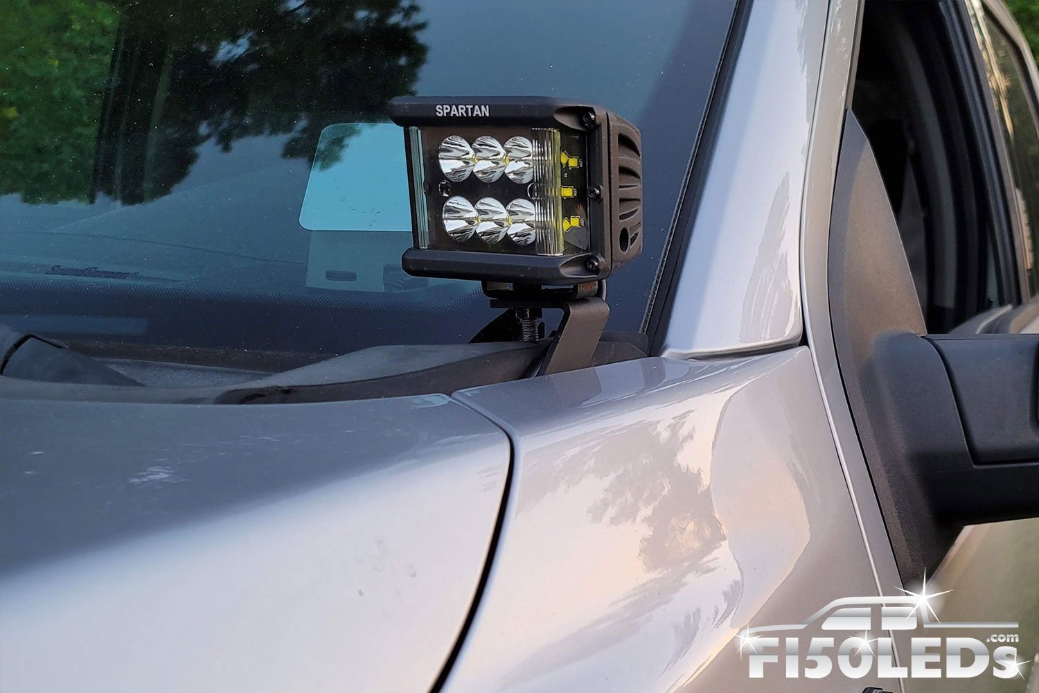 2015 - 2020 SPARTAN SERIES CREE LED HOOD MOUNTED BAR KIT (pair)-F150LEDs.com
