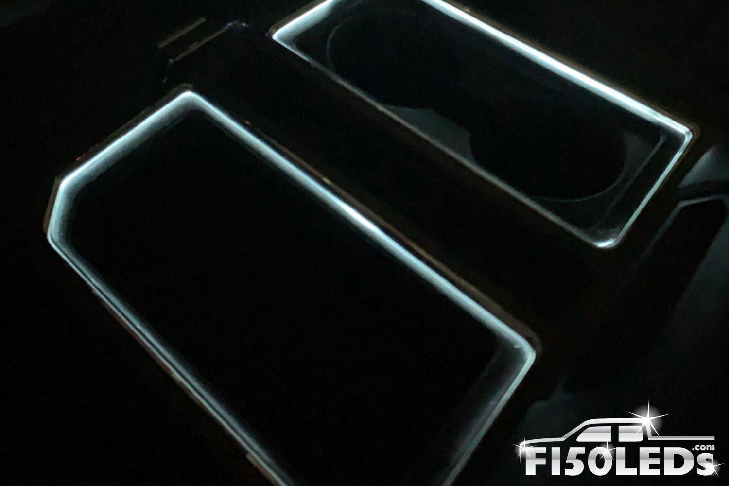 2015 - 2020 F150 Interior Cup Holder Ring Light Kit-2015-18 F150 LEDS-F150LEDs.com