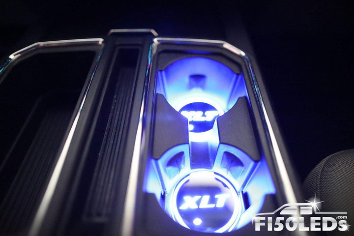 2015 - 2020 F150 LED Cup Holder Coaster Kit-2015-18 F150 LEDS-F150LEDs.com