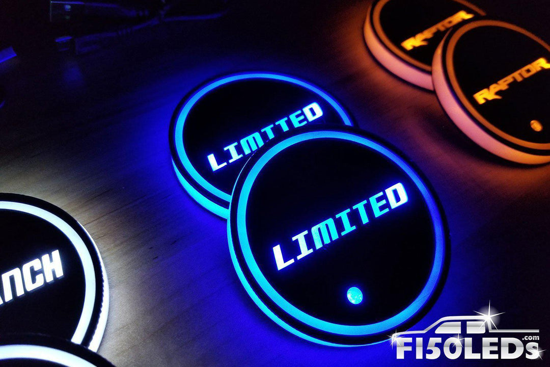 2015 - 2020 F150 LED Cup Holder Coaster Kit-2015-18 F150 LEDS-F150LEDs.com