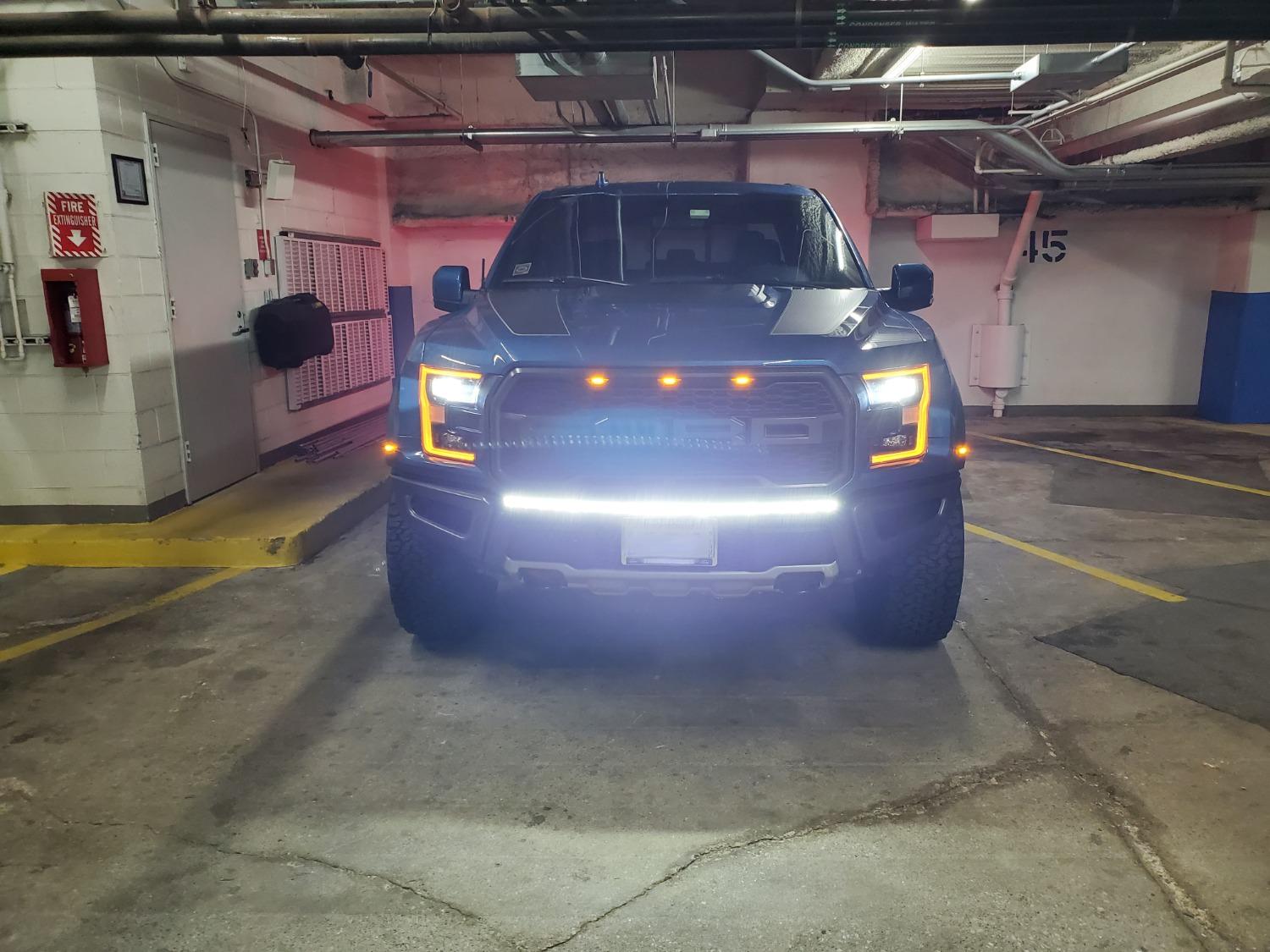 2017 - 2020 F150 Raptor 44" PALADIN 210W Curved CREE XTE LED Bumper Bar-2017-18 F150 RAPTOR LEDS-F150LEDs.com