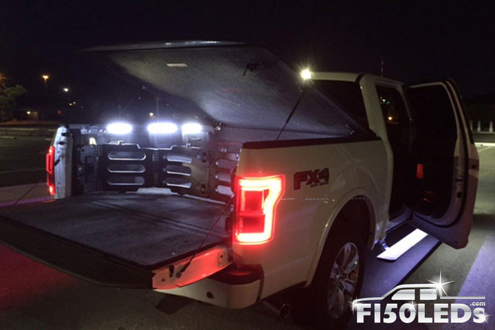 2017 - 2020 F150 RAPTOR Integrated Bed Cargo area premium LED lights-2017-18 F150 RAPTOR LEDS-F150LEDs.com