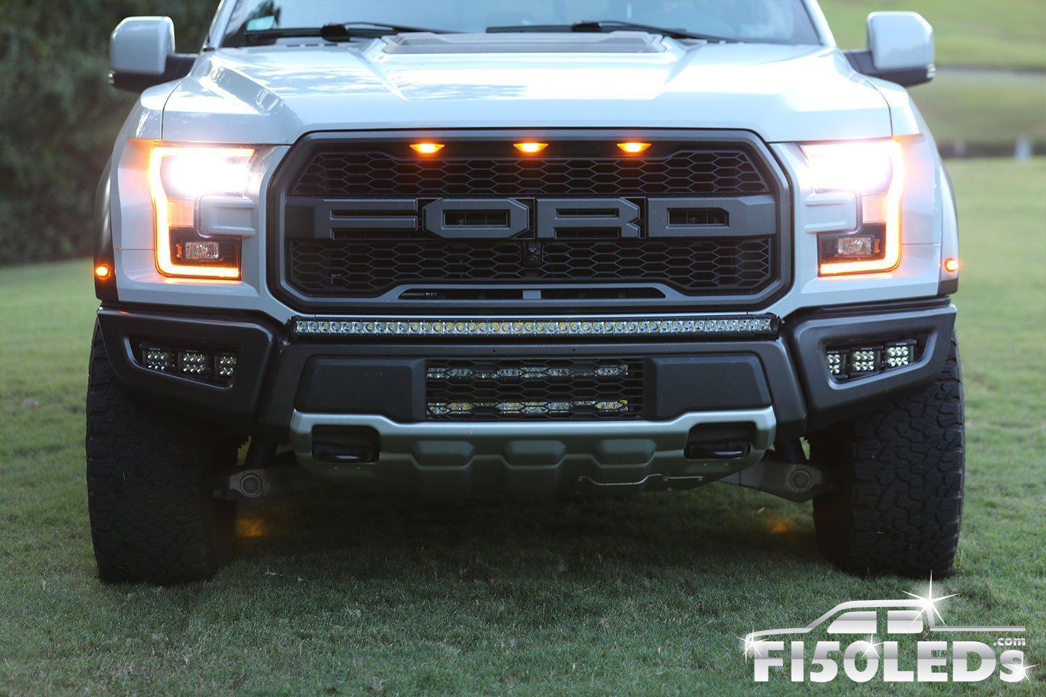 2017 - 2020 F150 Raptor PALADIN Curved CREE XTE LED Lower Intake Bar System-2017-18 F150 RAPTOR LEDS-F150LEDs.com