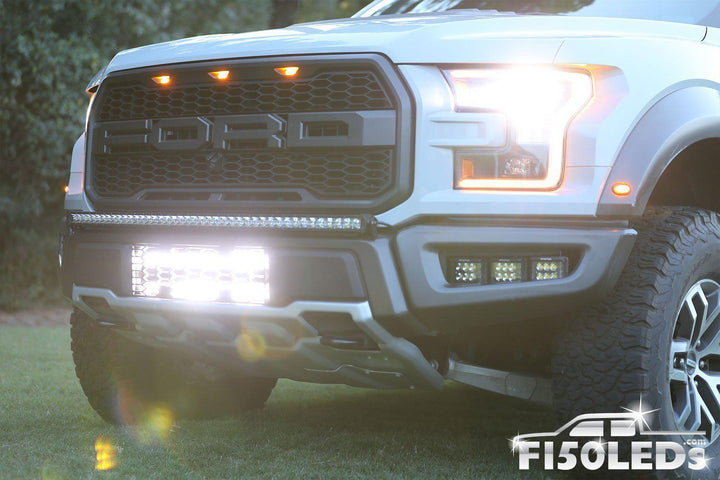 2017 - 2020 F150 Raptor PALADIN Curved CREE XTE LED Lower Intake Bar System-2017-18 F150 RAPTOR LEDS-F150LEDs.com